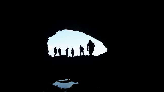 Eine Höhle auf dem Weg von Westport zum Franz Josef 