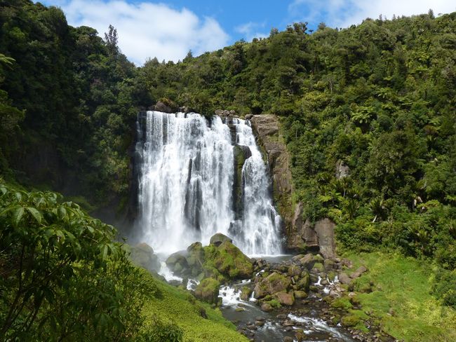 Wasserfall auf dem Weg nach Waitomo