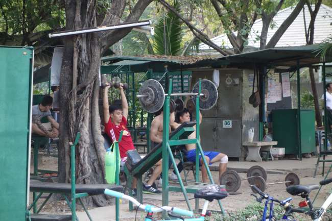 Workout im Lumpini Park