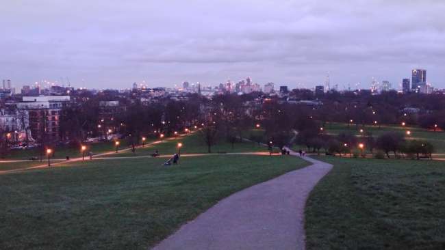Skyline view, The Regent's Park, Primrose Hill