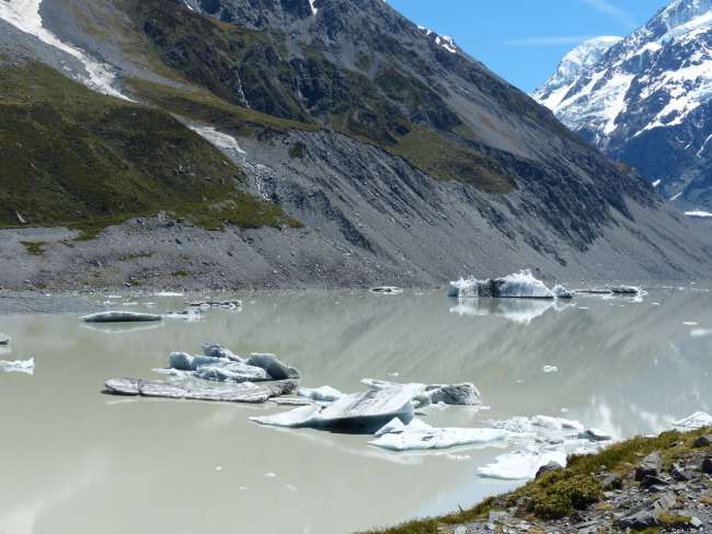 Eisschollen im Gletschersee